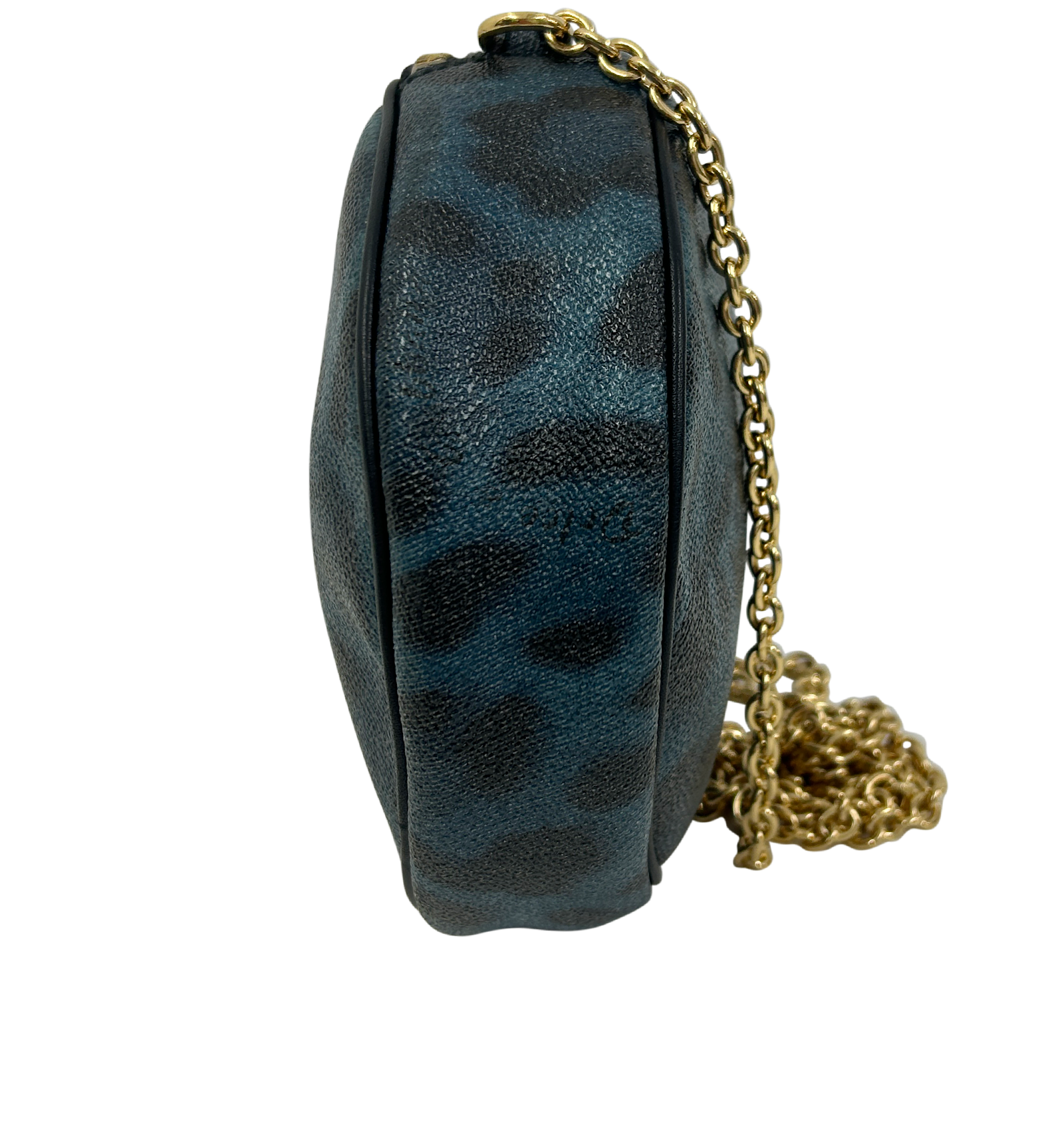 Bolso Redondo, 120&euro;, Bolso, Azul/Negro, Canvas - General, Vista inferior